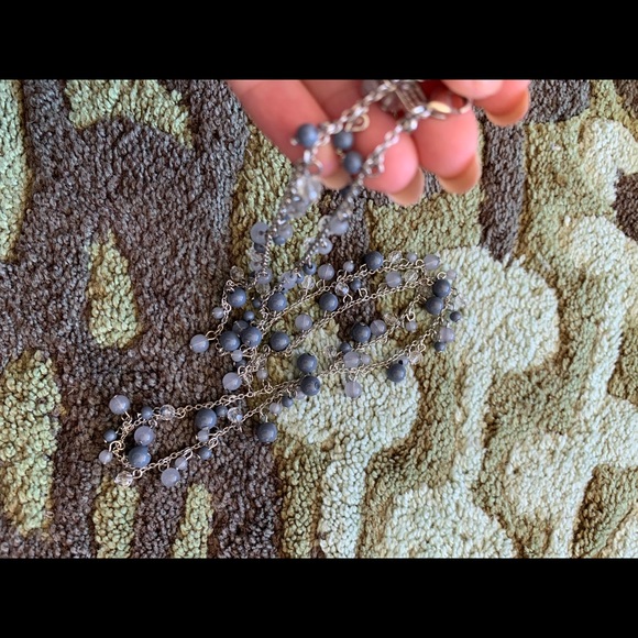 Banana Republic Blue Bead Drop Necklace💧 - Picture 5 of 7